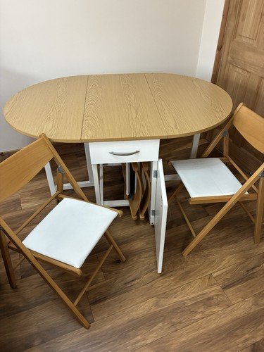 Folding table and - , chairs
