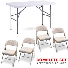 4 Feet Folding Table Foldable