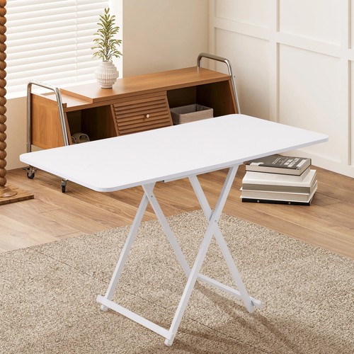 White folding dining - white, table