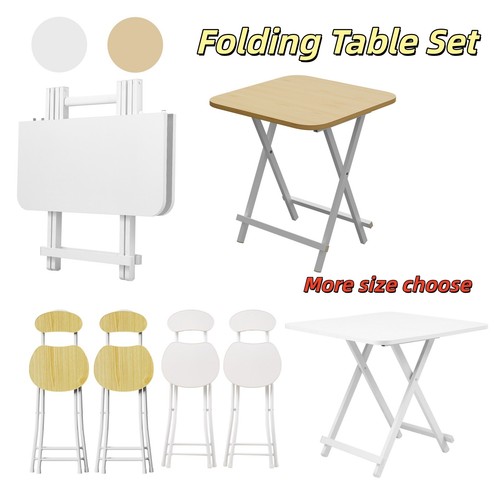 Foldable dining table and 4 - dining, 2/4